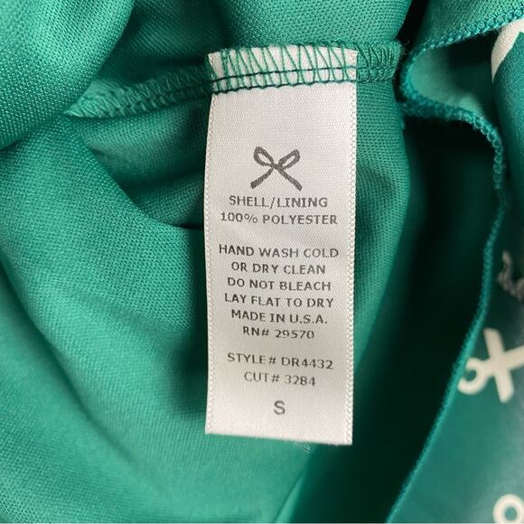 Everly Anchor Dress Green Elastic Waist Women’s Size Small - Picture 7 of 12